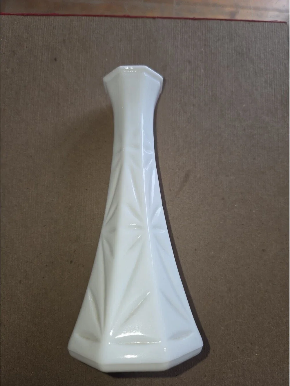Vintage Hoosier Glass Bud Vase 4063-B white A7